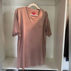 Supreme Tan/Beige Ripped Tee Shirt Size L